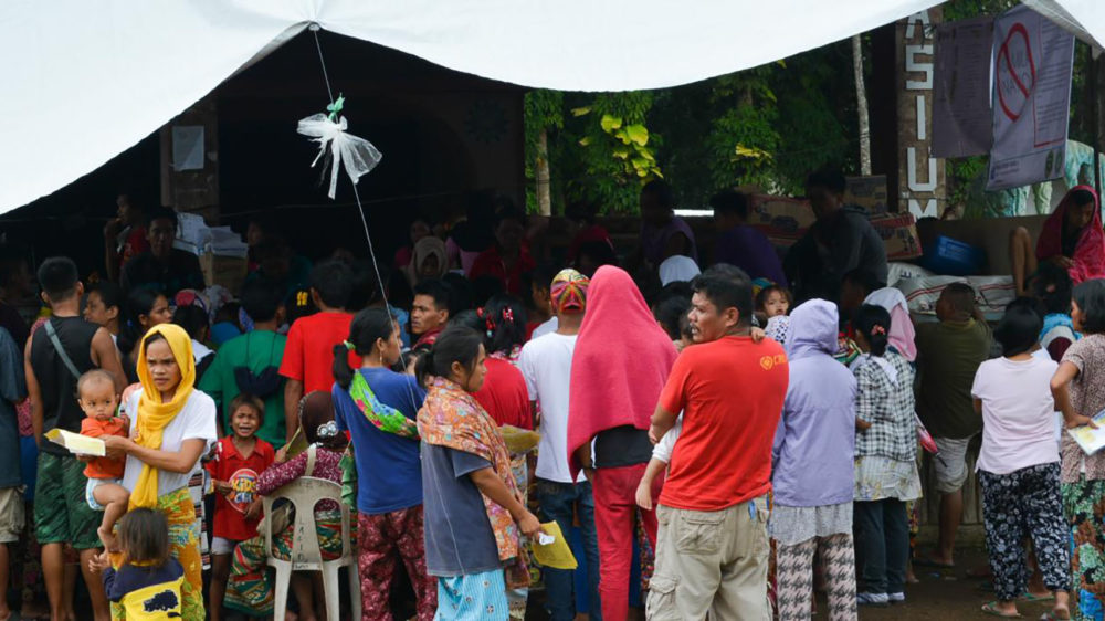 An evacuation center in Lanao del Norte