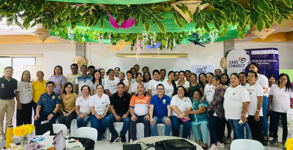 Photo of project partners and participants at the Care Connect Biliran launch by Oxfam Pilipinas, PKKK, Government of Canada, and local partners. For info, visit oxfam.org.ph