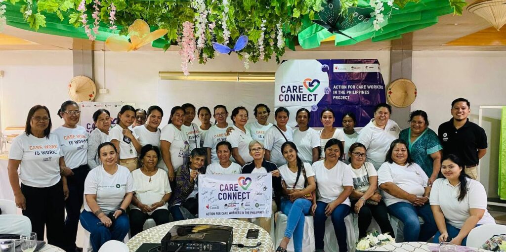 Photo of project partners and participants at the Care Connect Biliran launch by Oxfam Pilipinas, PKKK, Government of Canada, and local partners. For info, visit oxfam.org.ph