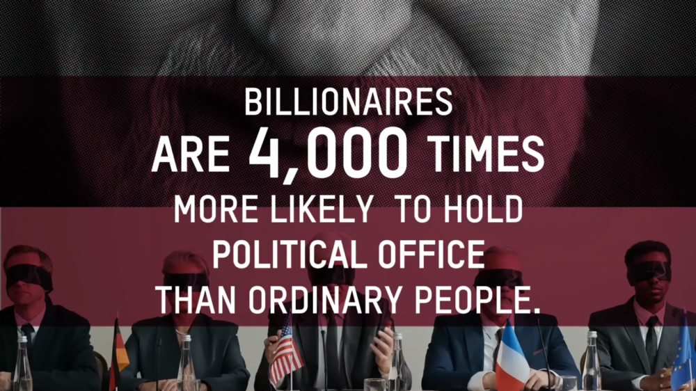 Screenshot of the Oxfam's Resisting the Rule of the Rich video For more info, visit oxfam.org.ph