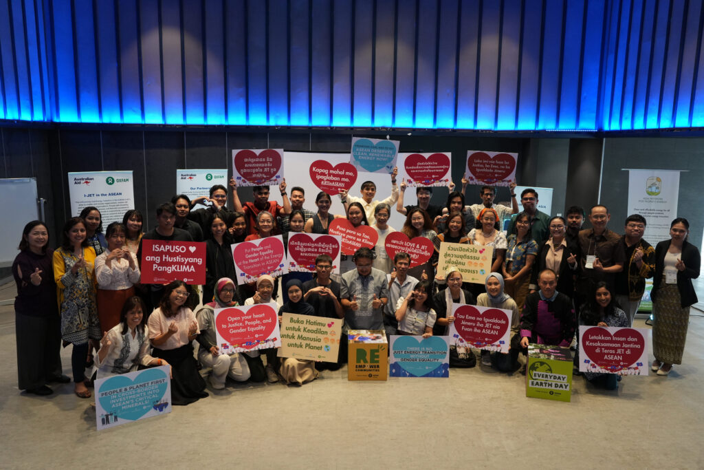 Over 50 civil society leaders from across Southeast Asia gathered and bared their key policy demands for a just energy transition in ASEAN at the 4th Southeast Asia Collaborative Convening of Civil Society Organizations on Just Energy Transition, held on 10-12 February 2026 in Manila, Philippines. The activity was organized by the Asia Network for People’s Energy (ANPE), Fair Finance Asia (FFA), and the Influencing a Just Transition in Asia (IJET) Program. (Photo by Oxfam Pilipinas)
