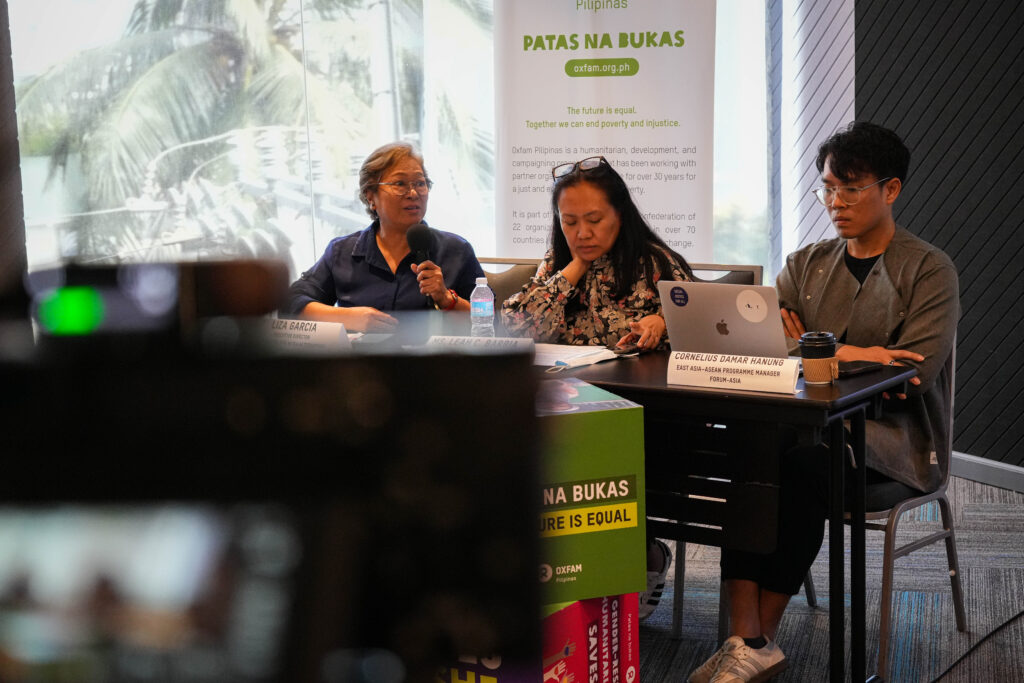 Photo of panelists of the Rights at the Core launch and media briefing in Quezon City, Philippines, February 4, 2026