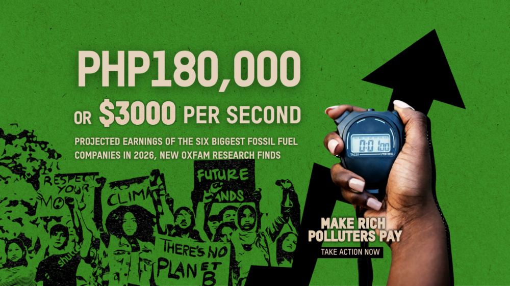 Six of the biggest fossil fuel companies are projected to earn $2,967 a second in profits in 2026, new Oxfam research finds, ahead of the first global conference this week on Transitioning Away from Fossil Fuels in Santa Marta, Colombia.