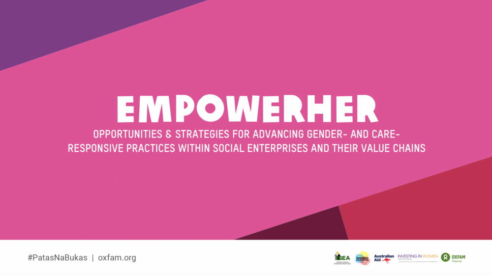 Cover photo of Empower Her baseline study slide deck and briefer
