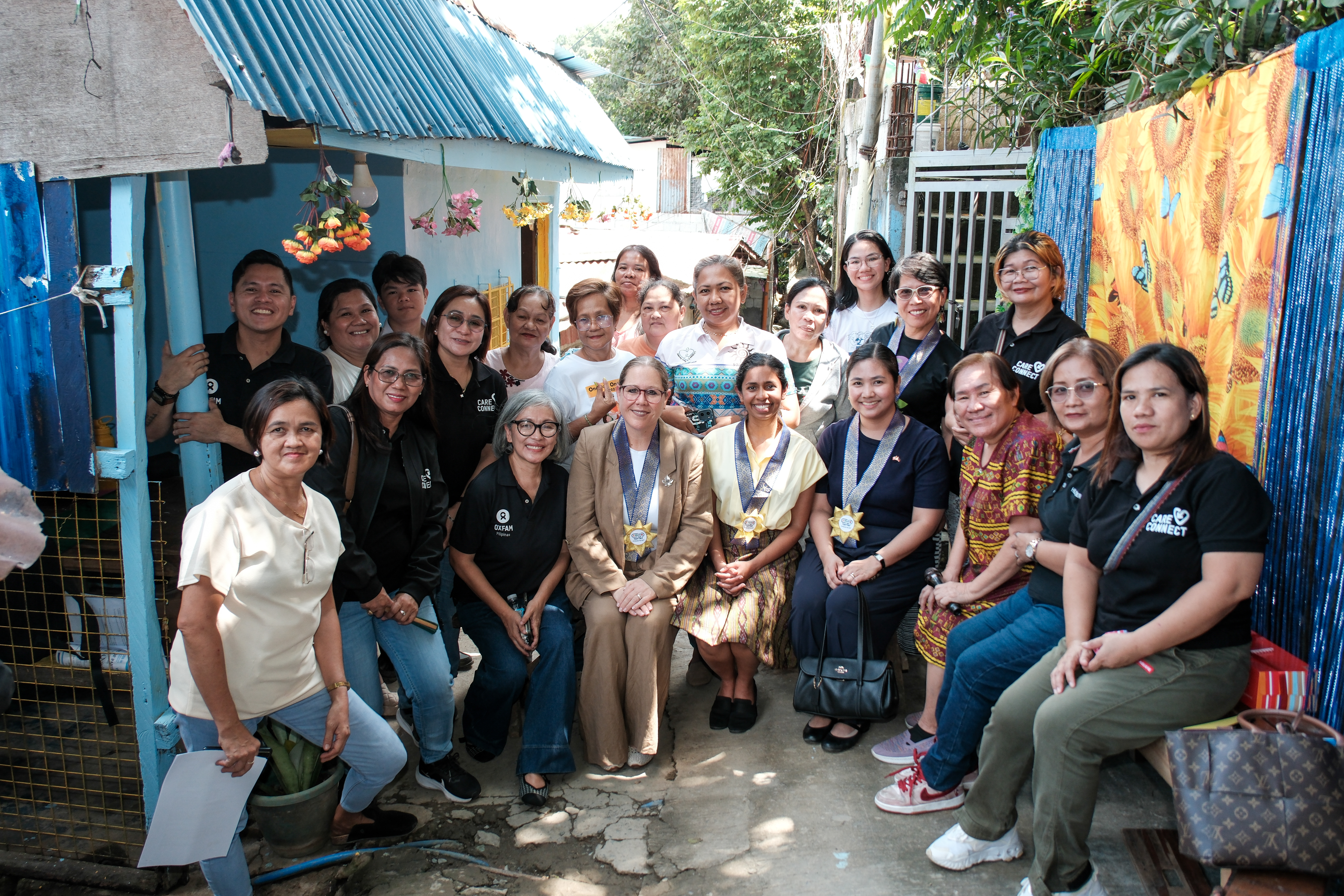 Photos of the Global Action Canada Care Connect visit. The visit highlighted progress under Care Connect: Action for Care Workers in the Philippines and Indonesia, a four-year initiative supported by Global Affairs Canada and Oxfam Canada. The project advances the rights and needs of people engaged in paid and unpaid care work, particularly women and girls. It is co-implemented by Oxfam Pilipinas, the Pambansang Koalisyon ng Kababaihan sa Kanayunan (PKKK), and the Labor Education and Research Network (LEARN) across Metro Manila, Bulacan, Lanao del Sur, Zamboanga City, Biliran, and Rizal.